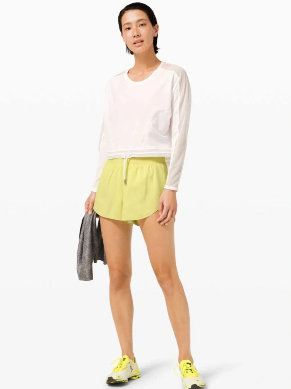 Lululemon find your pace 3inch reflective shorts size 6 lemon vibe 🍋